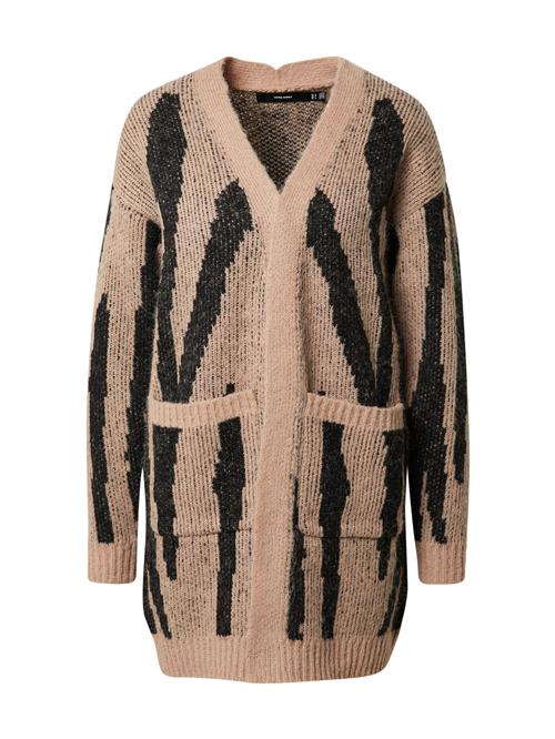 Se VERO MODA Cardigan 'ZELMA'  brun / sort ved About You