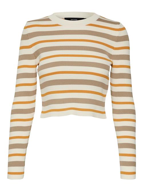 Se VERO MODA Pullover 'ANITA'  cognac / mokka / pastelgul ved About You