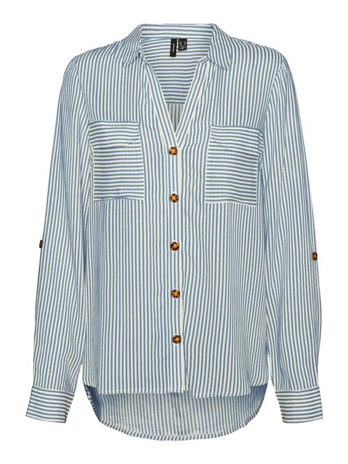 VERO MODA Bluse 'VMBumpy'  marin / hvid