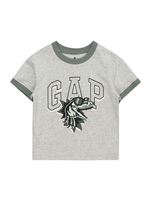 GAP Shirts 'NOVELTY'  grå-meleret / mørkegrøn / sort / hvid