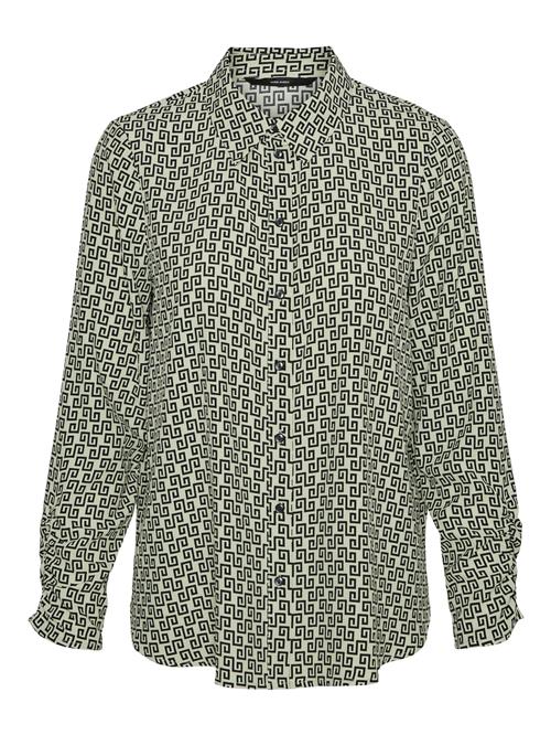 VERO MODA Bluse 'NYA'  pastelgrøn / sort