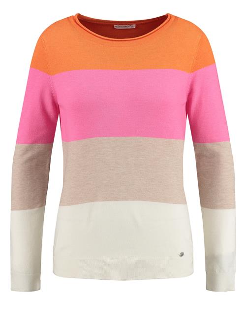 Key Largo Pullover 'BEVERLEY'  beige-meleret / orange / lyserød