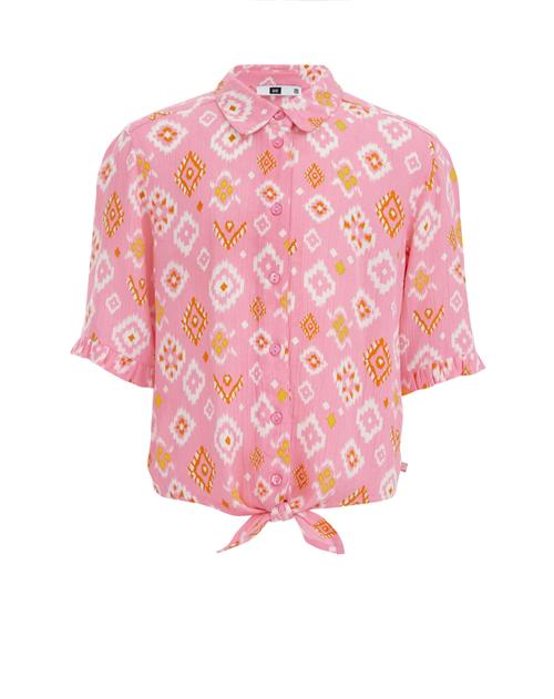 WE Fashion Bluse  orange / pink / hvid