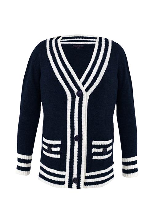 Felix Hardy Cardigan  navy / hvid