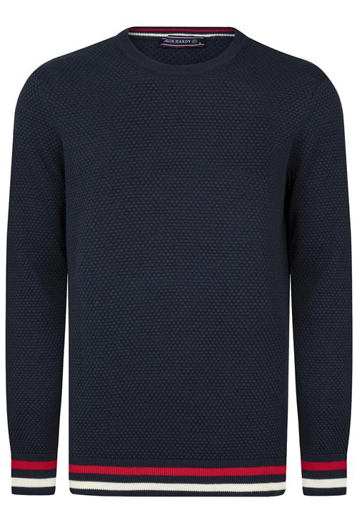 Felix Hardy Pullover  navy / rubinrød / hvid