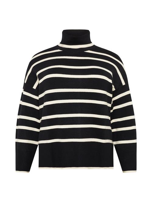 Vero Moda Curve Pullover 'Saba'  sort / hvid