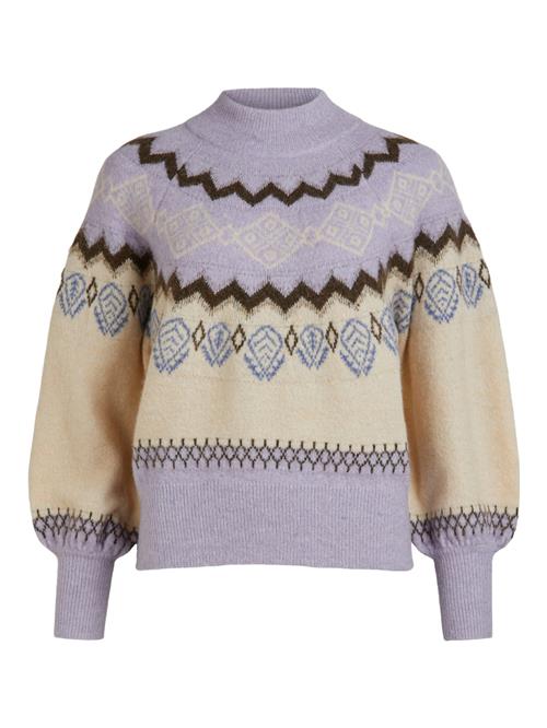 Se OBJECT Pullover 'Noella'  beige / choko / lavendel ved About You