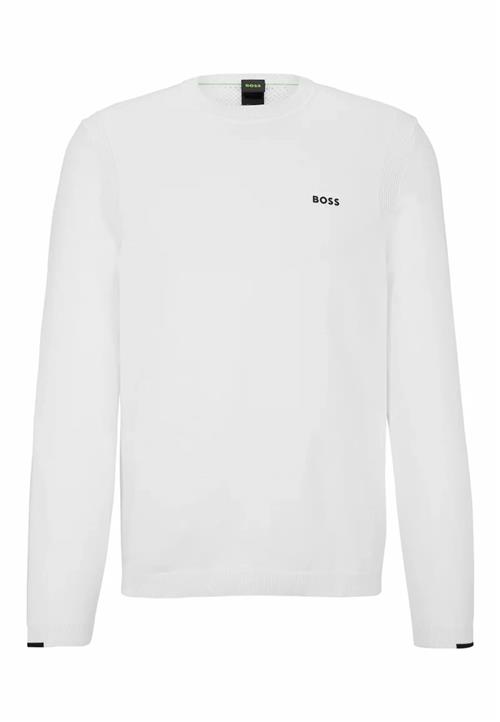 Se BOSS Pullover 'Ever-X'  sort / hvid ved About You