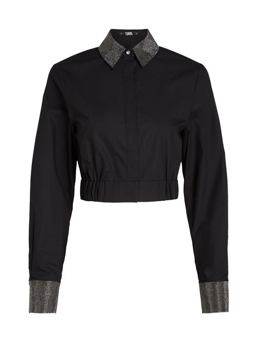 Se Karl Lagerfeld Bluse  sort / sølv ved About You