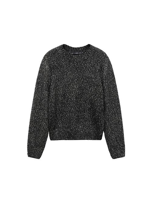 MANGO Pullover 'Pepper'  sort-meleret / hvid