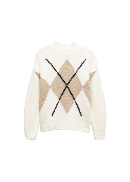 Se MANGO Pullover 'Xivata'  nude / camel / sort ved About You