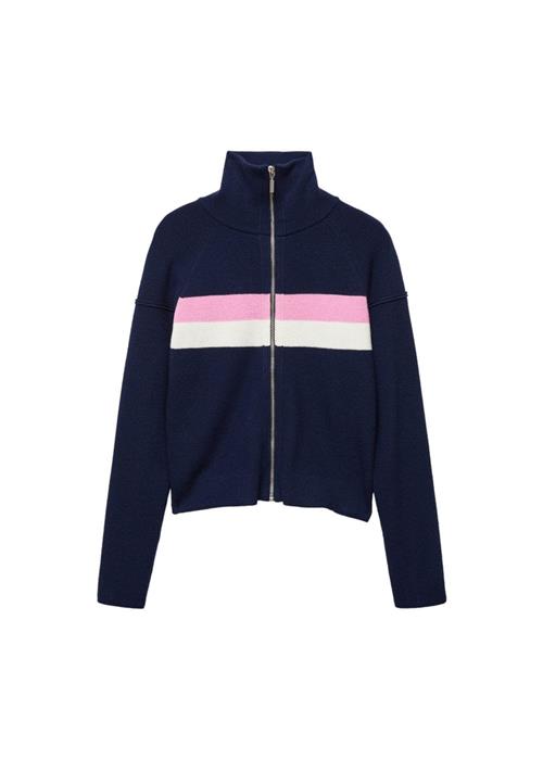 MANGO Cardigan 'Celu'  navy / pink / hvid