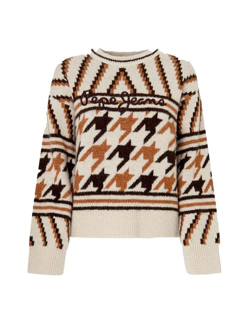 Se Pepe Jeans Pullover 'DEANNA'  lysebrun / sort / æggeskal ved About You