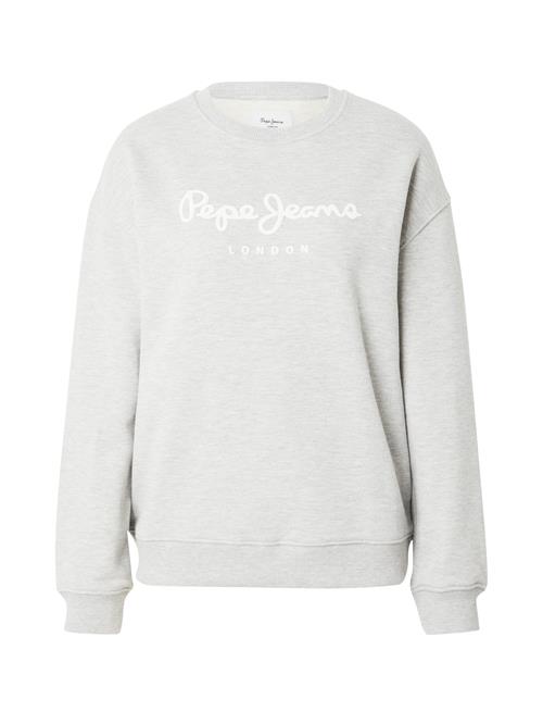 Se Pepe Jeans Sweatshirt 'NANE RO'  grå-meleret / hvid ved About You