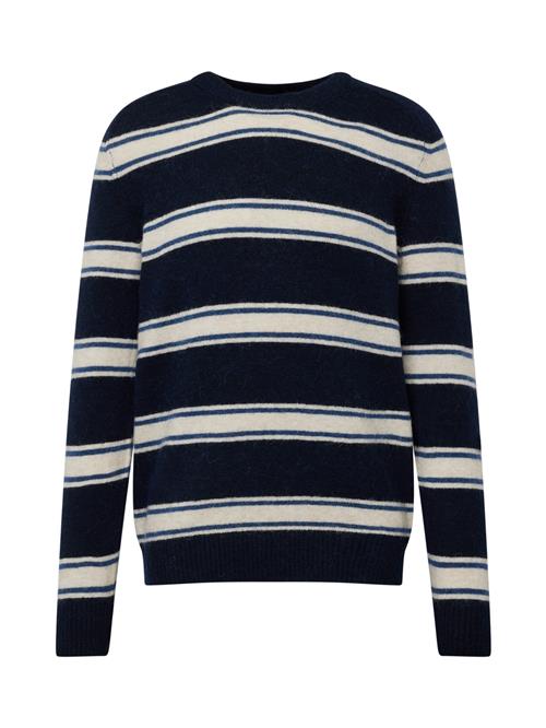 SELECTED HOMME Pullover 'RAI'  navy / mørkeblå / offwhite