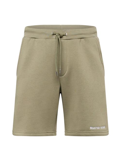 SELECTED HOMME Bukser 'HANKIE'  khaki / hvid