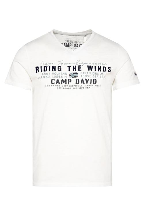 Se CAMP DAVID Bluser & t-shirts 'Paragliding Cape Town'  opal / sort / hvid ved About You