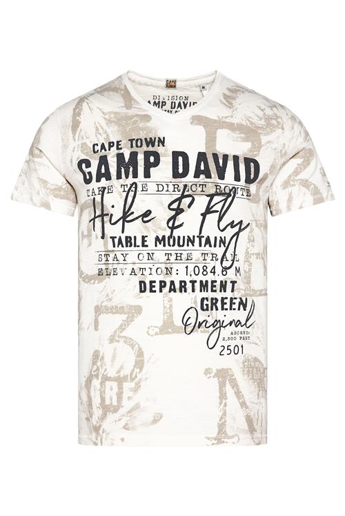 CAMP DAVID Bluser & t-shirts  mørkebeige / sort / hvid