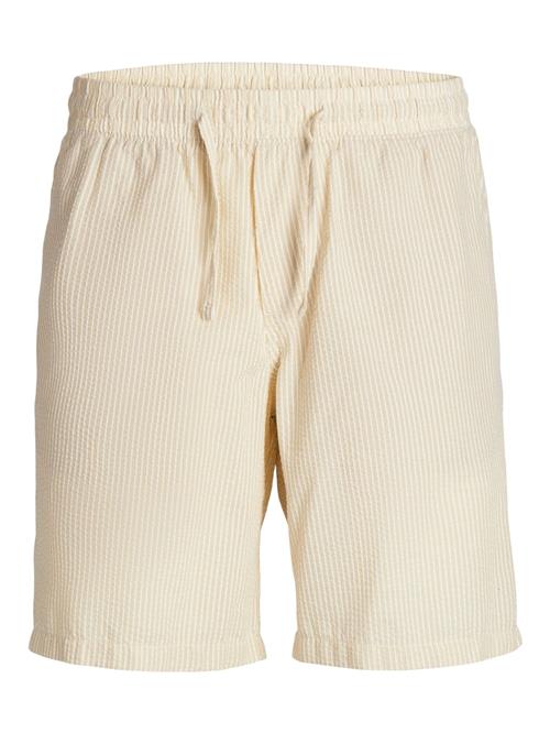 JACK & JONES Bukser 'Aiden Palma'  cappuccino / hvid