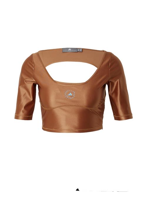 Se ADIDAS BY STELLA MCCARTNEY Funktionsbluse  karamel / sort / hvid ved About You