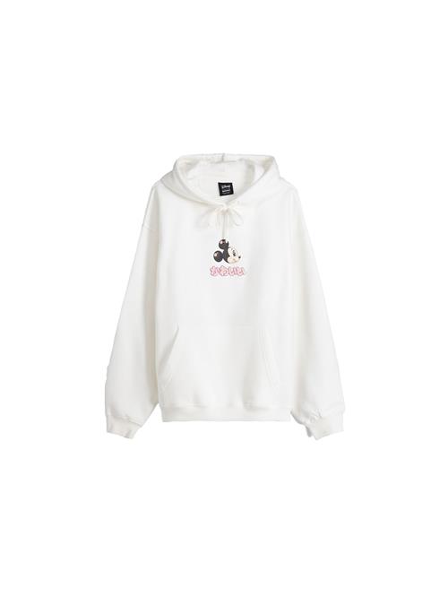 Bershka Sweatshirt  lyselilla / sort / hvid