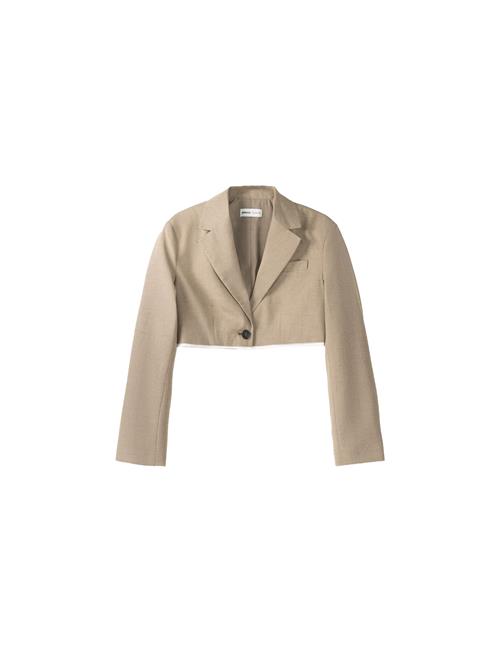 Bershka Blazer  taupe / hvid