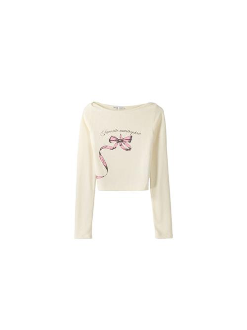 Se Bershka Pullover  ecru / lyserød / sort ved About You