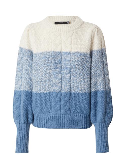 VERO MODA Pullover 'DAIQUIRI'  creme / blå / blå-meleret