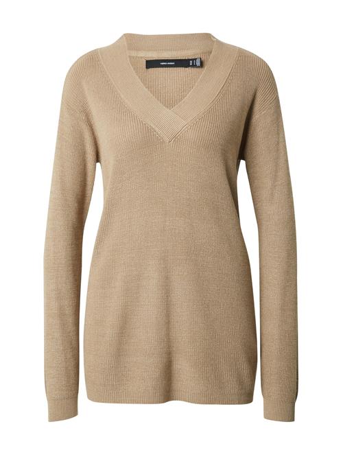 Se VERO MODA Pullover 'NEW LEXSUN'  mørkebeige ved About You