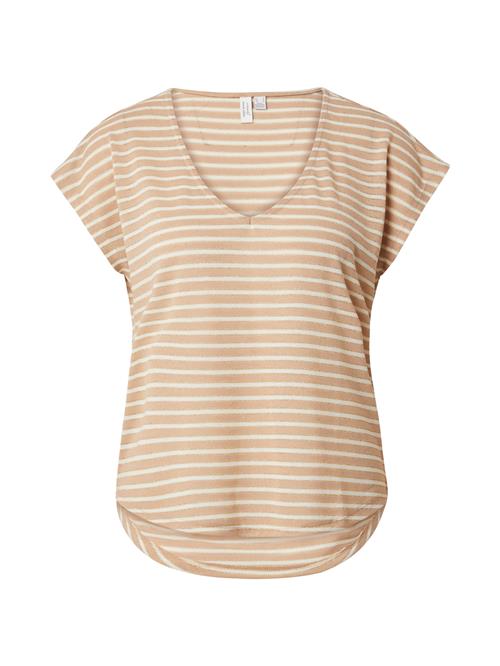 Se VERO MODA Shirts 'GATJA'  mørkebeige / hvid ved About You