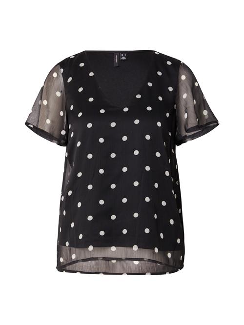 Se VERO MODA Bluse 'SMILLA'  sort / hvid ved About You