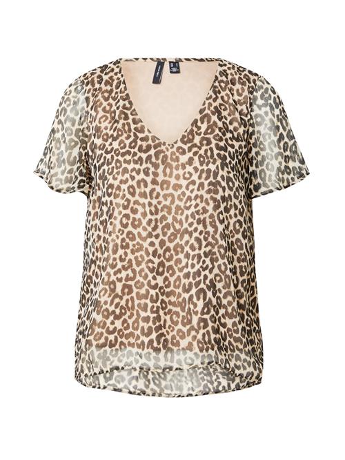 VERO MODA Bluse 'SMILLA'  beige / mørkebrun