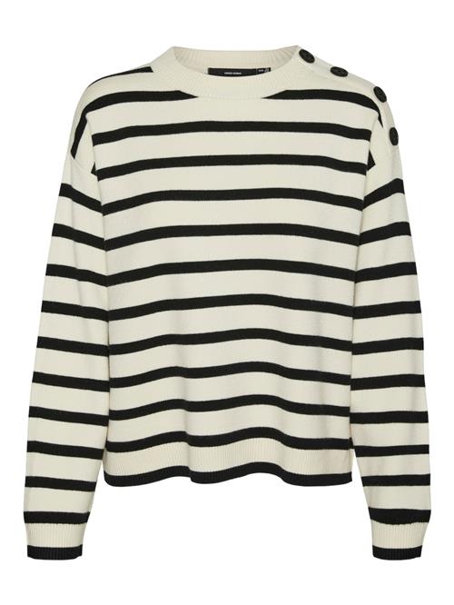 Se VERO MODA Pullover 'VMSaba'  creme / sort ved About You