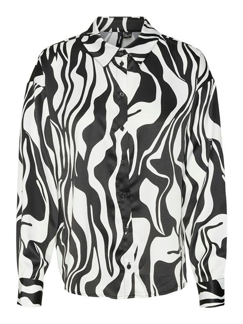 VERO MODA Bluse 'VMMERLE'  sort / hvid