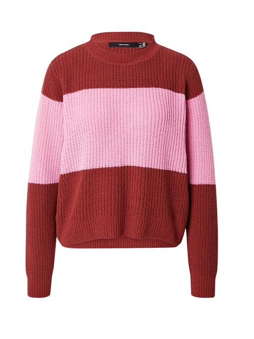 Se VERO MODA Pullover 'VMAGATE'  lys pink / carminrød ved About You