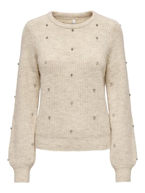 ONLY Pullover 'WHITNEY'  beige-meleret / sølv