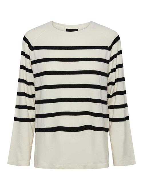 Se PIECES Pullover 'PCKALLY'  sort / hvid ved About You