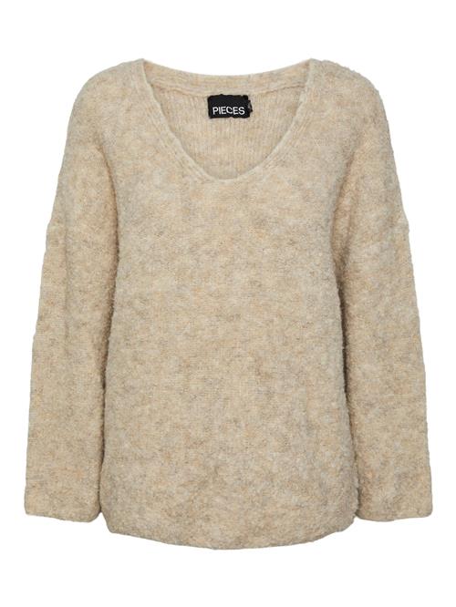 PIECES Pullover 'Fika'  beige-meleret