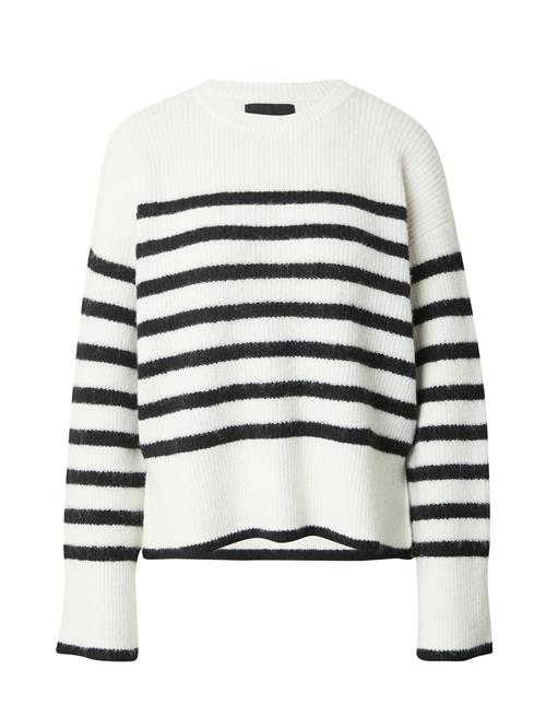 PIECES Pullover 'LINE'  sort / hvid