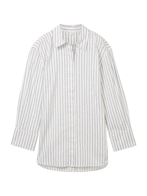 TOM TAILOR Bluse  sort / hvid