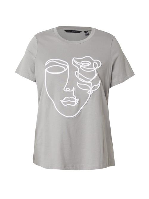 Se Vero Moda Curve Shirts 'VMCLine Olly'  grå / hvid ved About You