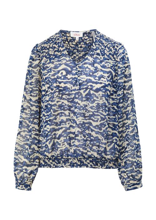 s.Oliver Bluse  beige / blå / navy