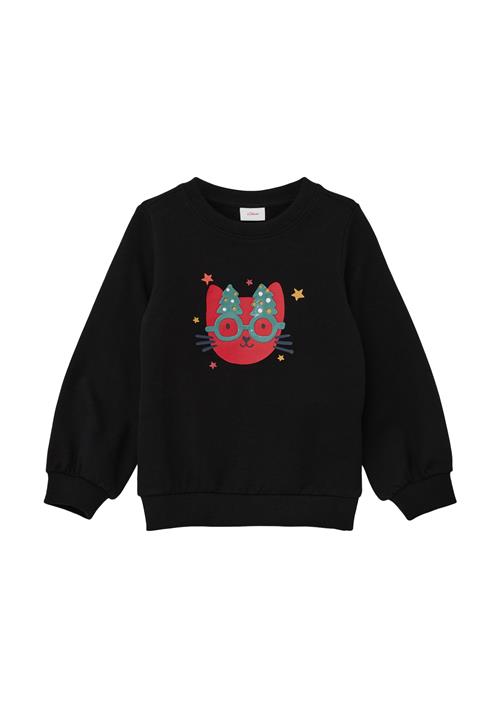 s.Oliver Sweatshirt  rød / sort