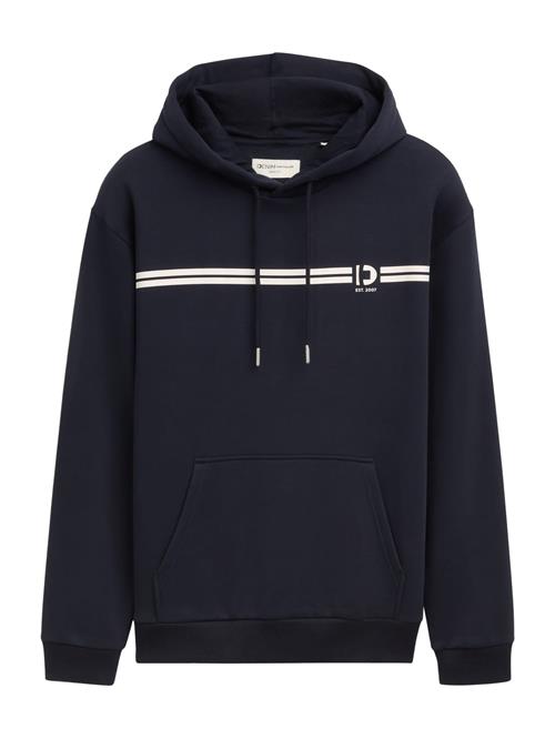 TOM TAILOR DENIM Sweatshirt  mørkeblå / hvid