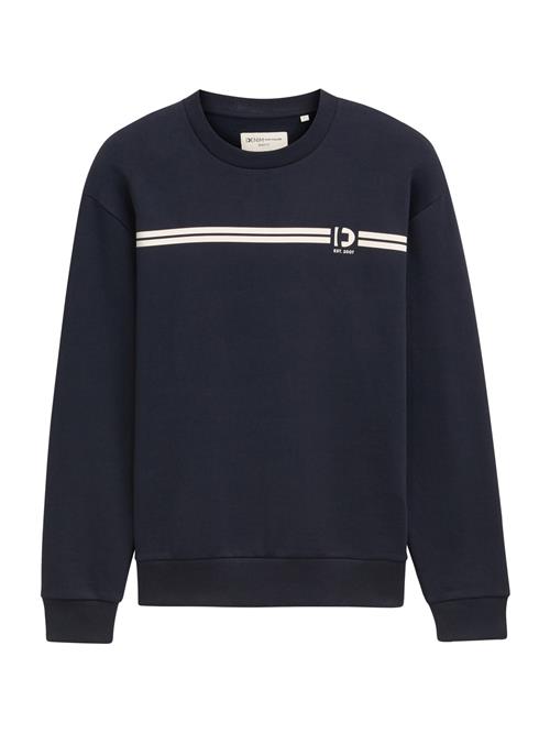 TOM TAILOR DENIM Sweatshirt  navy / hvid