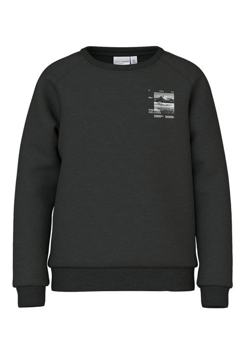 NAME IT Sweatshirt 'VION'  grå / mørkegrå / sort