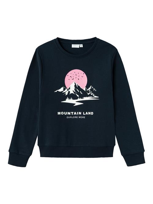 NAME IT Sweatshirt 'THIT'  marin / lyserød / hvid