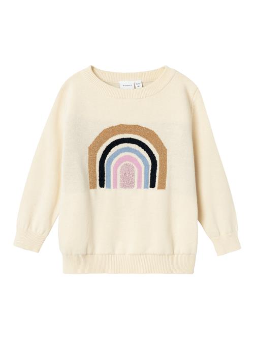 Se NAME IT Pullover 'KIBOW'  creme / brun / lyserød ved About You