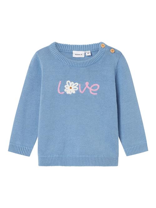 NAME IT Pullover 'LOSETTE'  lyseblå / brun / pitaya / hvid