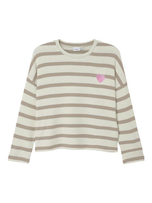 NAME IT Pullover 'Lollina'  ecru / mørkebeige / lys pink